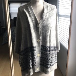 Uniqlo Gray Poncho Cardigan